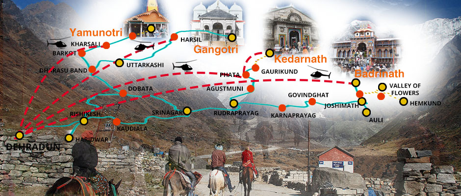 Char Dham Yatra Route Map